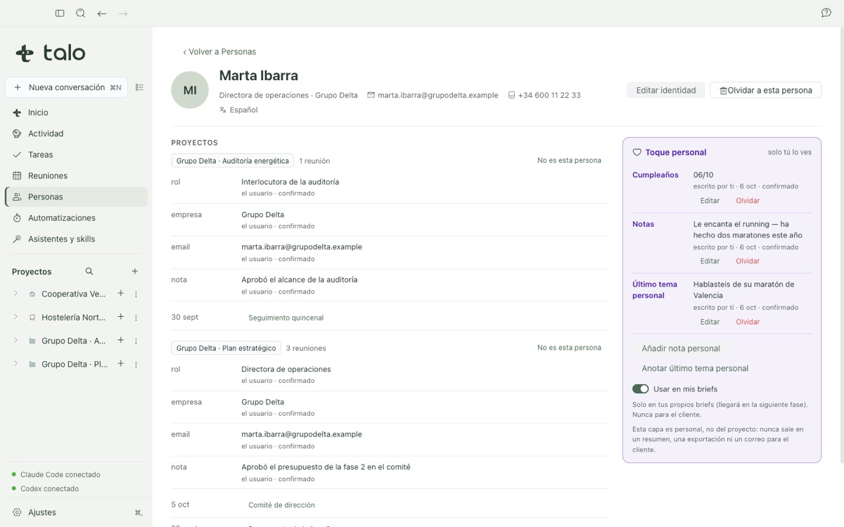 Ficha de persona con sus tres capas