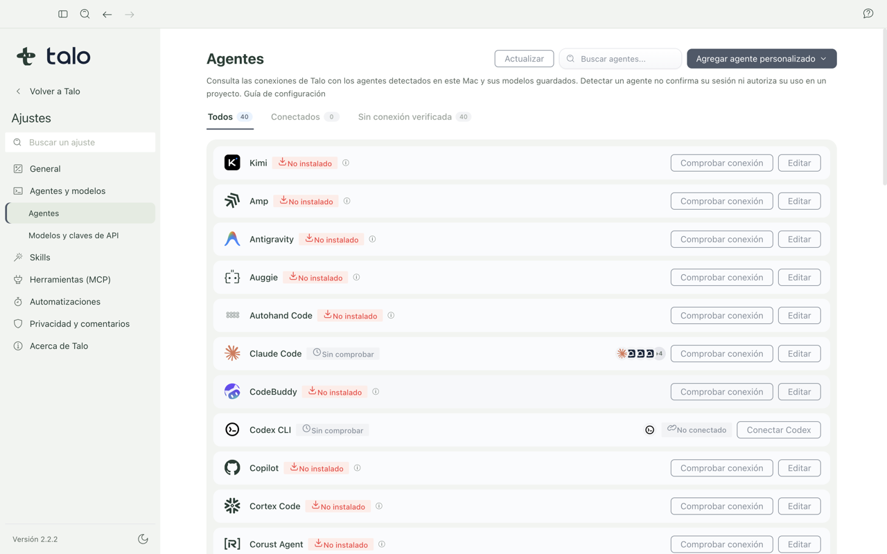 Agentes y modelos