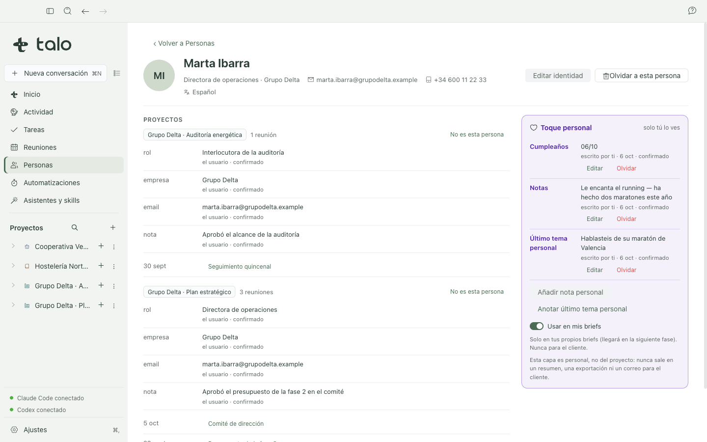 Ficha de persona con sus tres capas